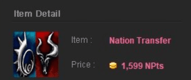 Knight Online Nation Transfer fiyatı