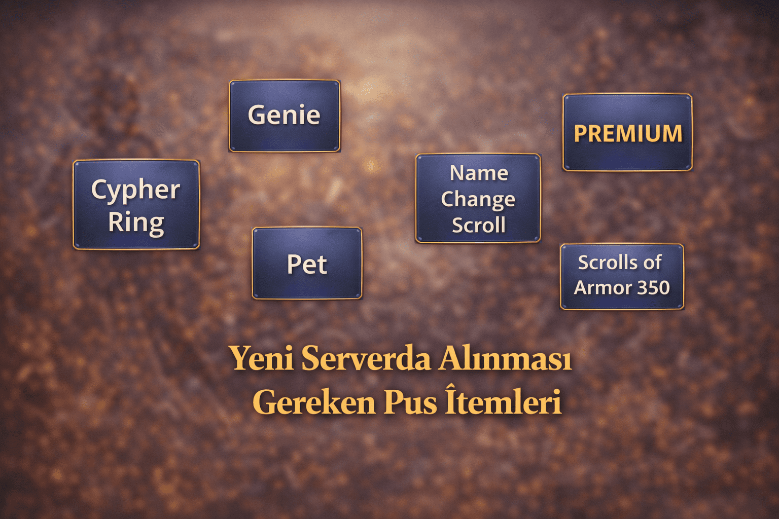 yeni server pus itemleri